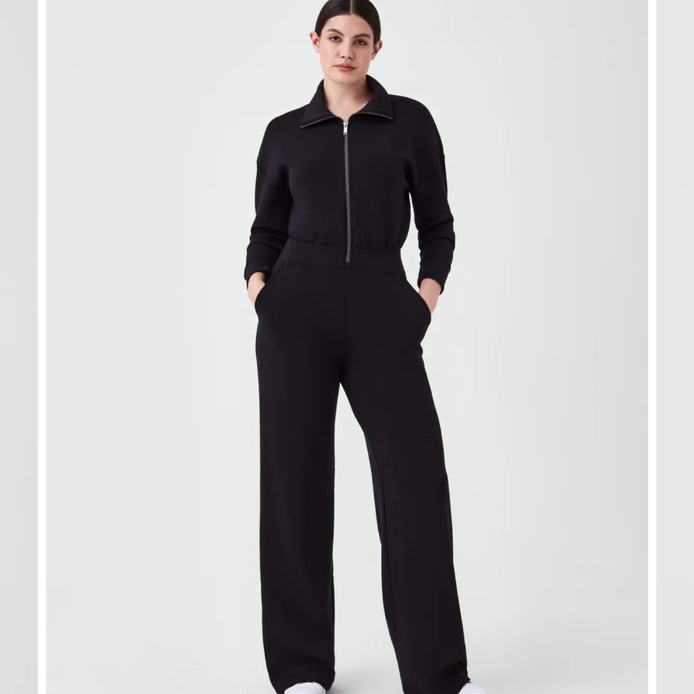 NWOT SPANX AirEssentials Long Sleeve Wide Leg Jumpsuit